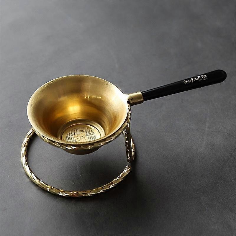 Brass Tea Strainer Creative Tea Filter Tea Leaf Strainer Stand Tea Filter Tea Accessories