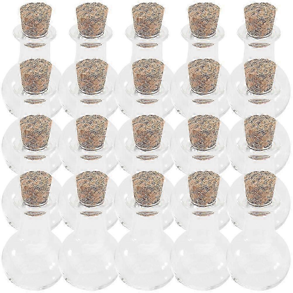 Small Decorative Bottles Flat Bottom Specimen Container 20Pcs