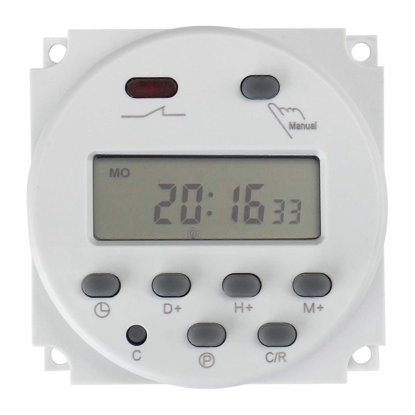 12V Digital Timer Switch CN101C LCD Relay for Weekly Programmable Precise Time Scheduling