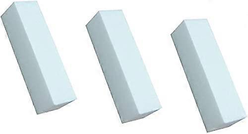 3Pcs Professional White Nail Buffer Block Set for Manicure and Travel, Durable Sanding Files