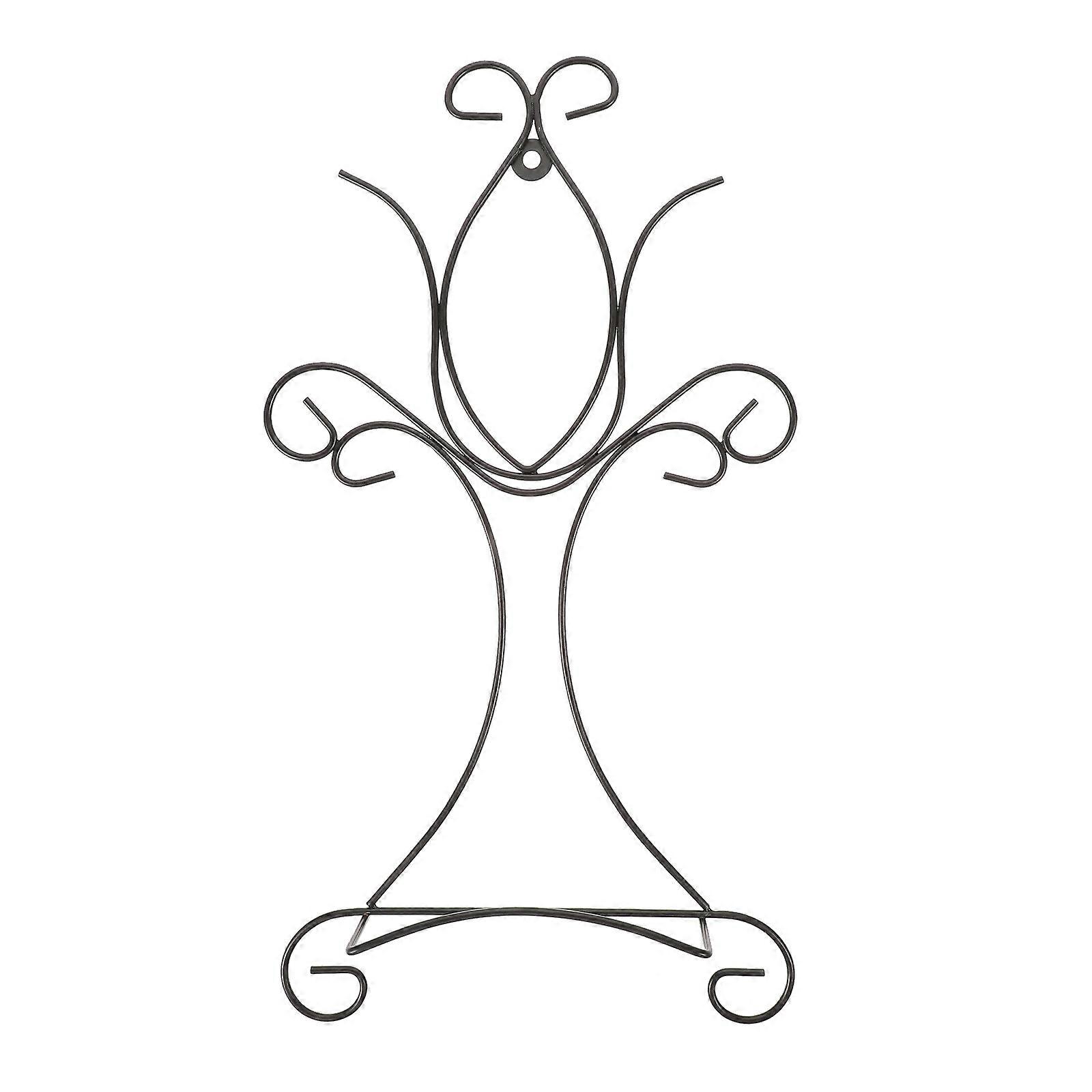 Creative Iron Painting Display Rack for Plate Display Stand Black