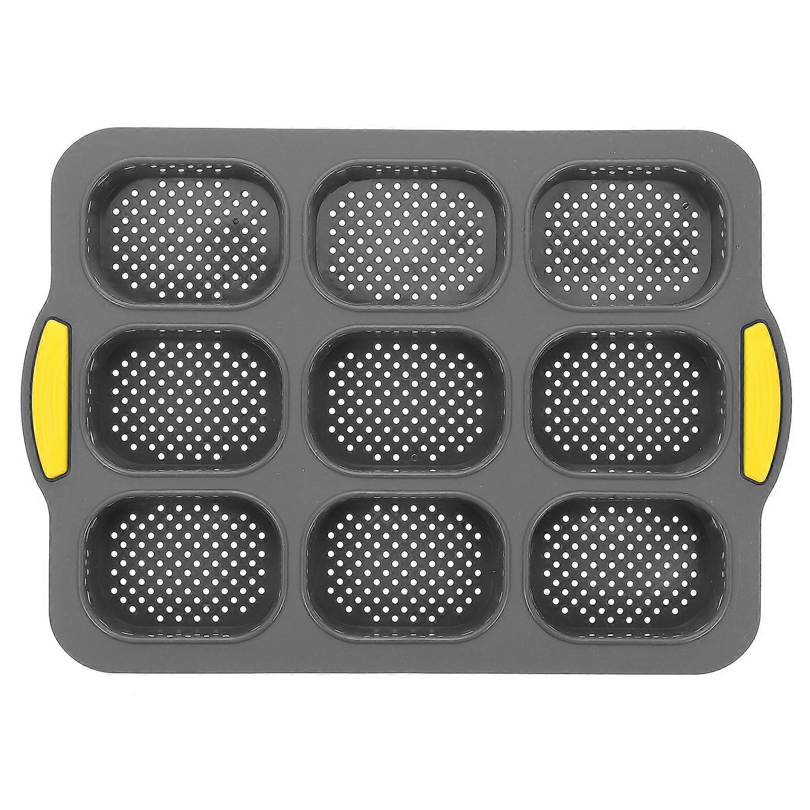 Multi-Grid Bread Mold Silicone Cake Mold Kitchen Home Use Non-Stick Baking Tool 1Pack