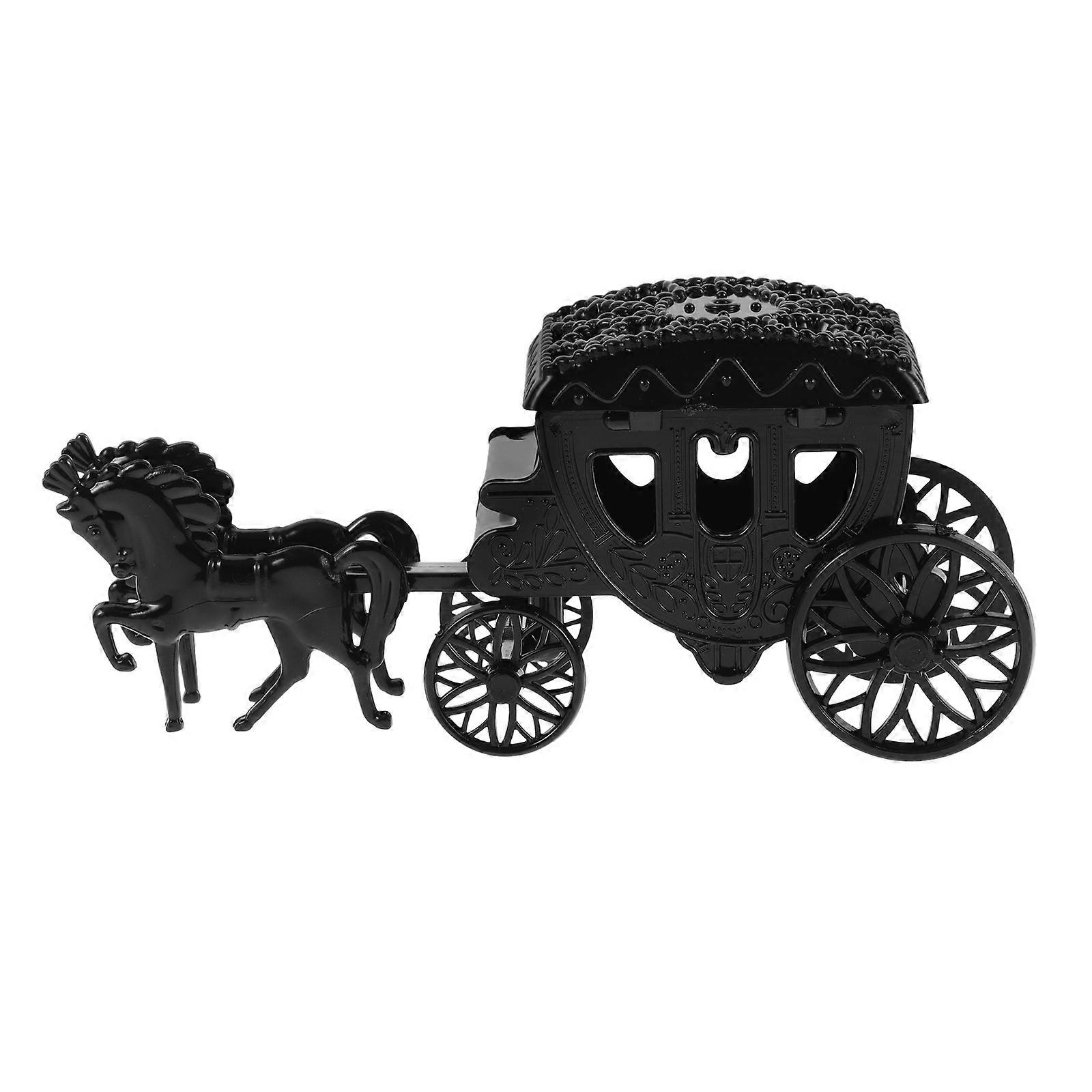 Black Carriage Candy Box Wedding Supply Holder for Candy Storage Case