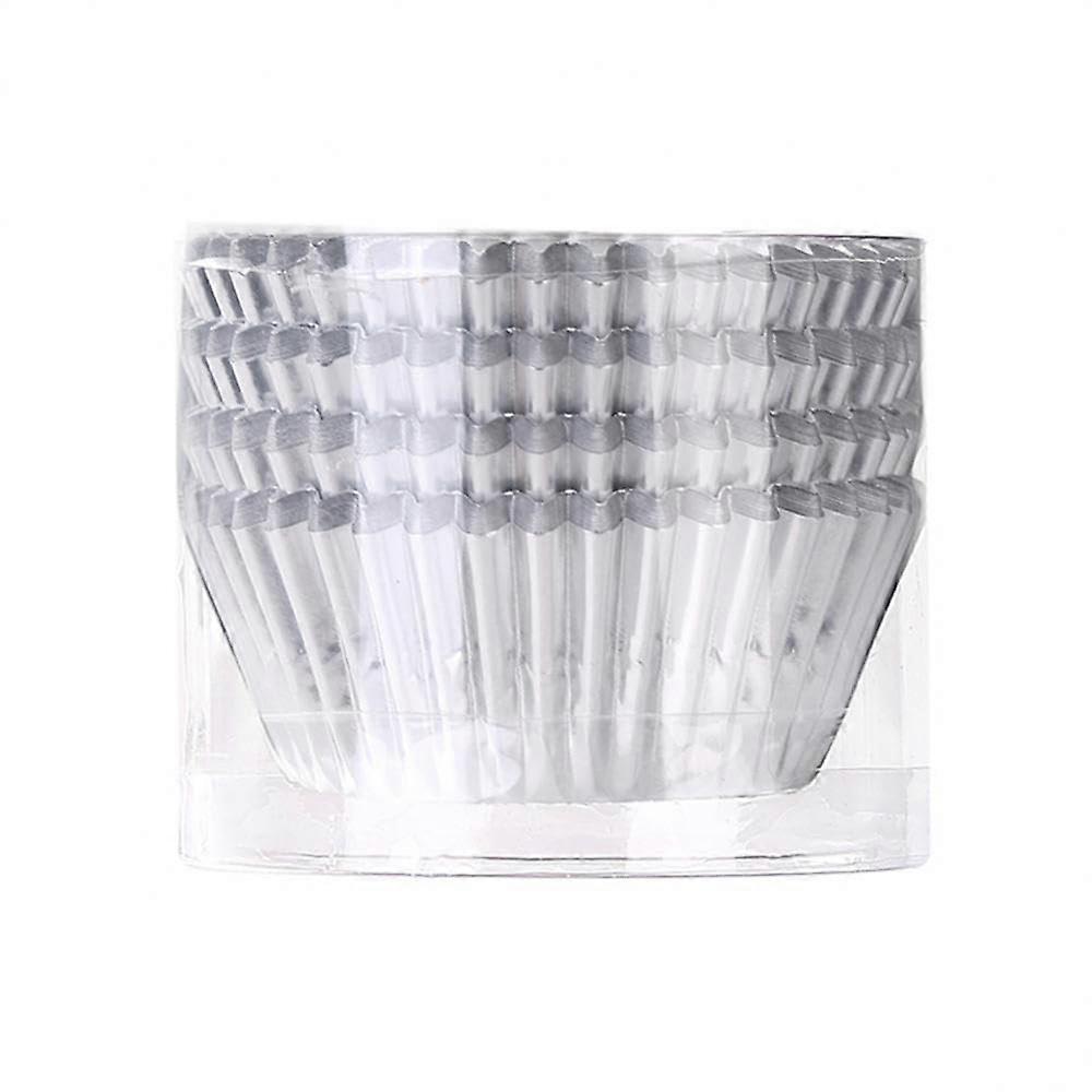 Silver Foil Cupcake Liners Greaseproof Baking Cups for Elegant Dessert Presentation