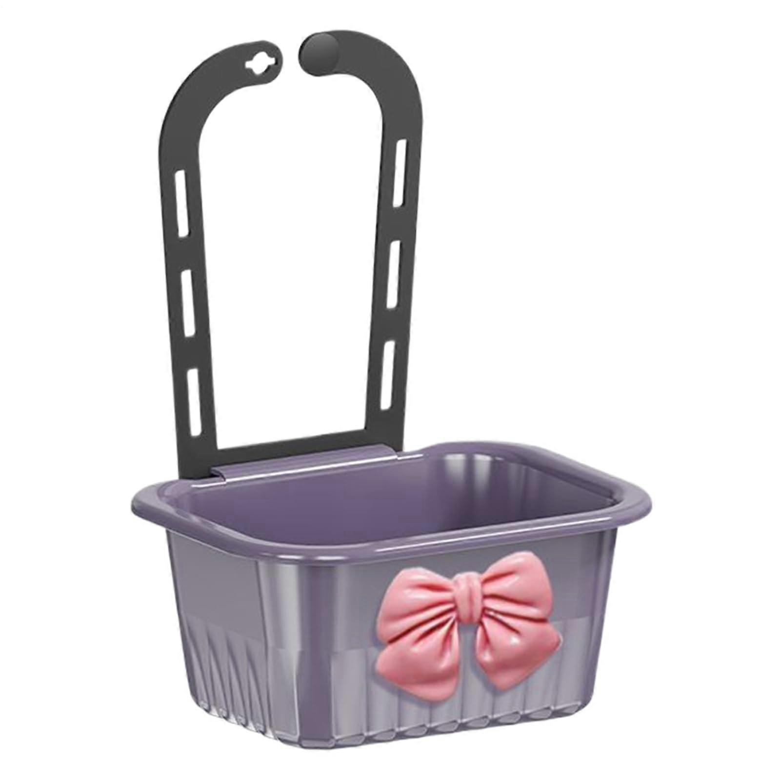 Faucet Mounted Sink Strainer Basket with Stable Support for Kitchen and Bathroom, Purple