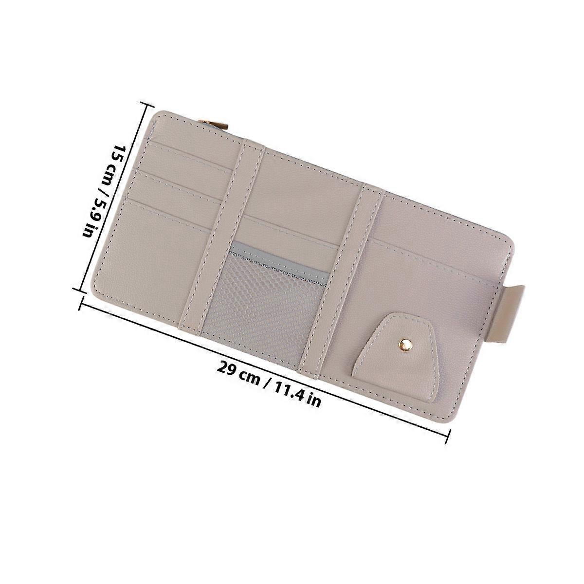 Sun Visor Organizer Multi-Functional Car Sun Visor Storage Case Grey