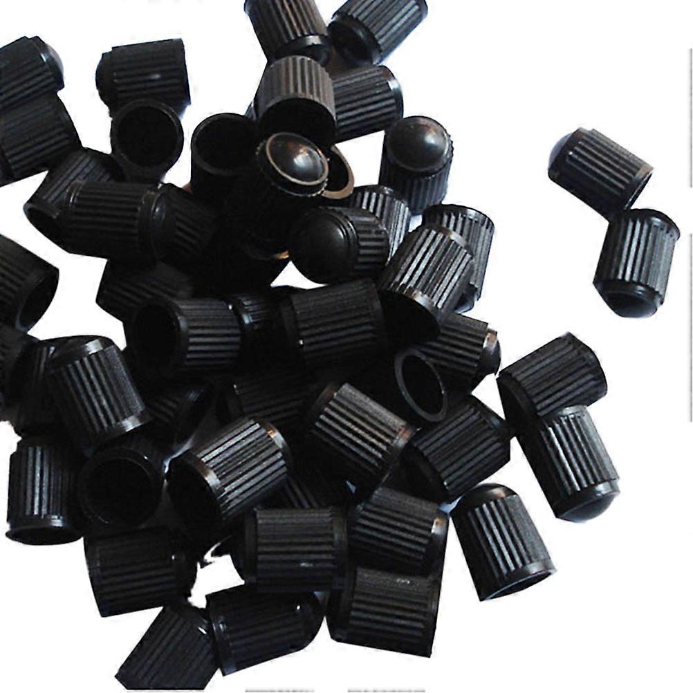 Tire Cover Plastic Caps for Vehicle Use 100Pcs Black Protective Set