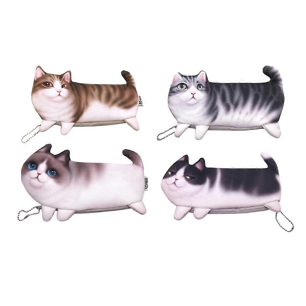 Cartoon Cat Pattern Pen Bag for Storage Use with Assorted Color Design