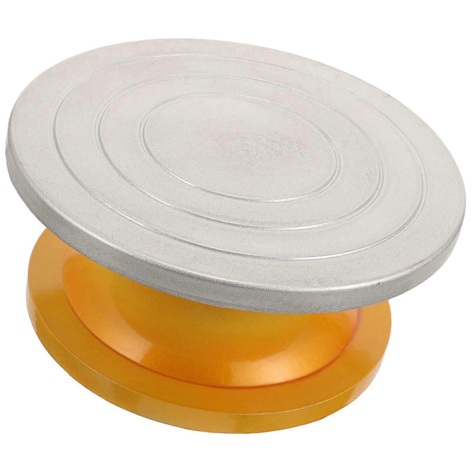 Durable 360 Degree Rotating Pottery Turntable with Nonslip Base for Home Use White Plastic Steel