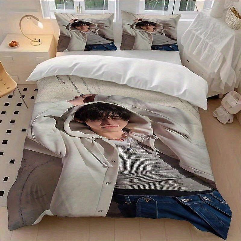 3pcs Sunghoon Duvet Cover Set - Suitable for Bedroom Dormitory