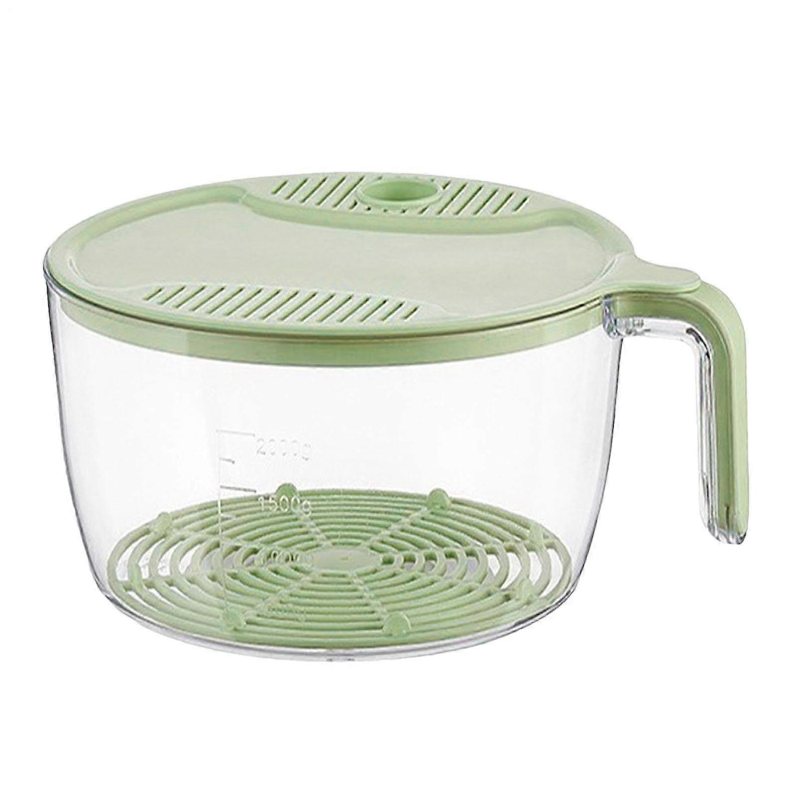 Kitchen Dish Drying Rack with Drain Divider, Vegetable Strainer Basket and Rice Washing Tool Green