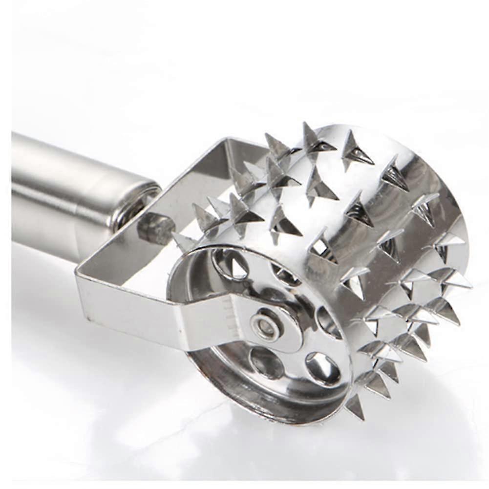 Stainless Steel Meat Tenderizer Roller with Sharp Blade Rotation for Steak Chicken Pork Beef