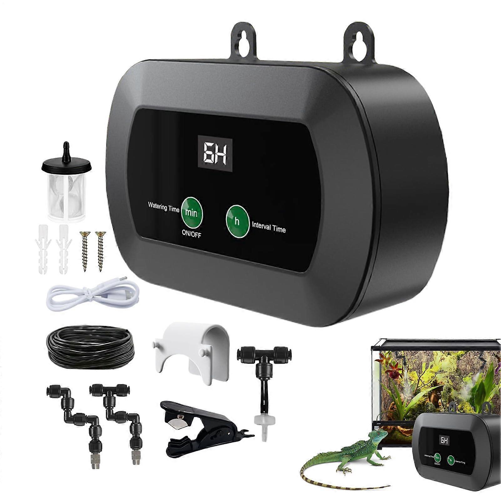 Reptile Humidifier Terrarium Fogger with Precise Humidity Control, Auto Timer and Adjustable Nozzle