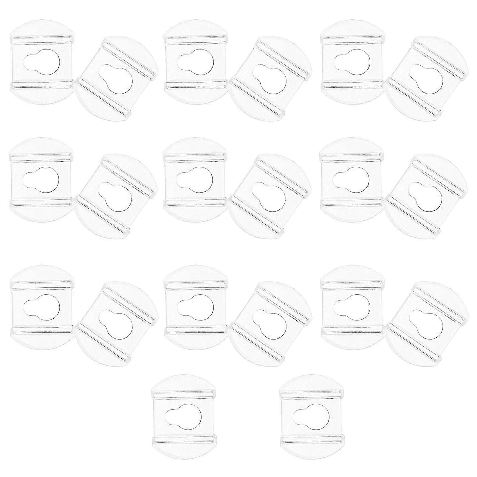 Transparent Acrylic Wall Mounting Brackets for Picture Frame Hooks 80Pcs