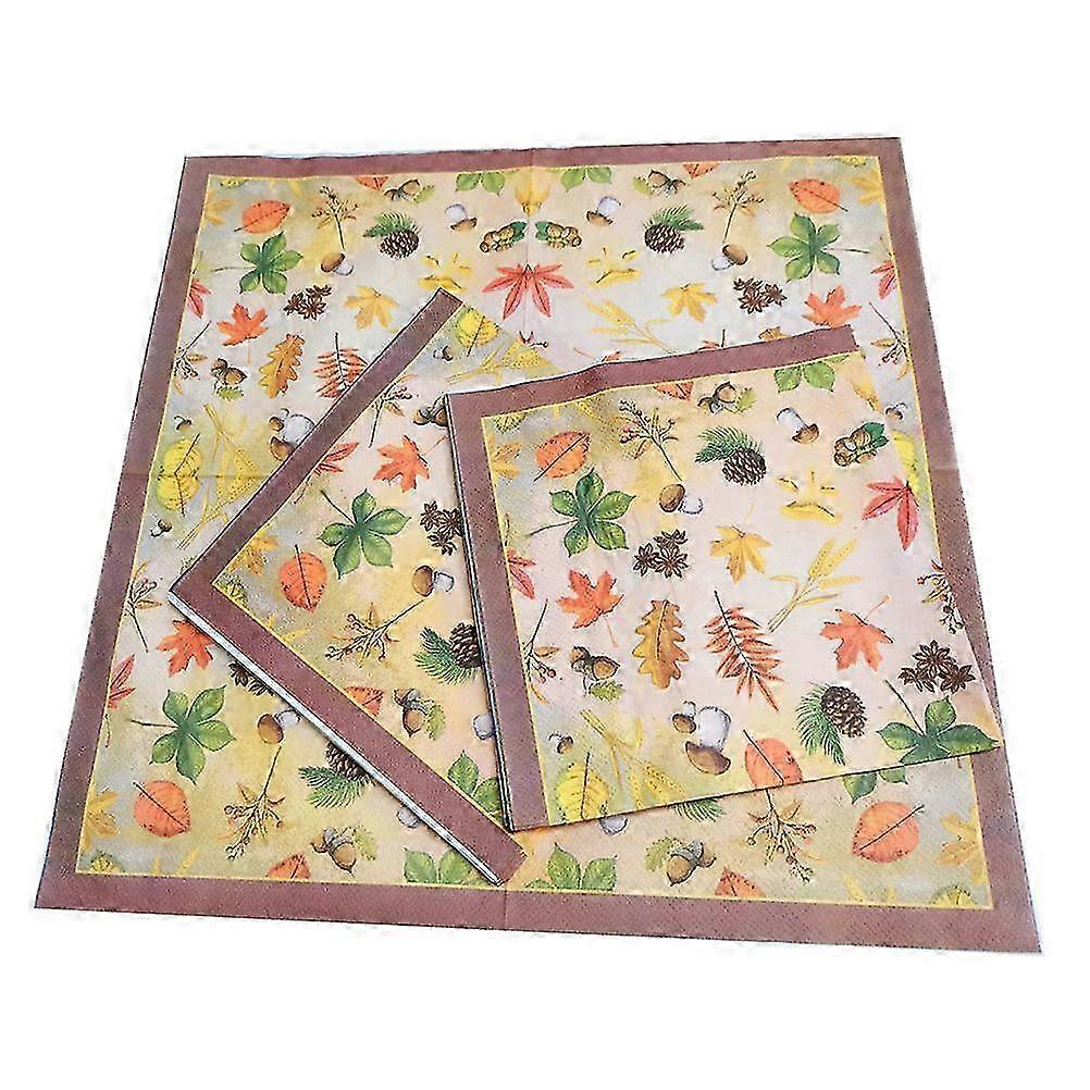 Paper Napkins Printed Maple Leaf for Party Decoration 40Pcs