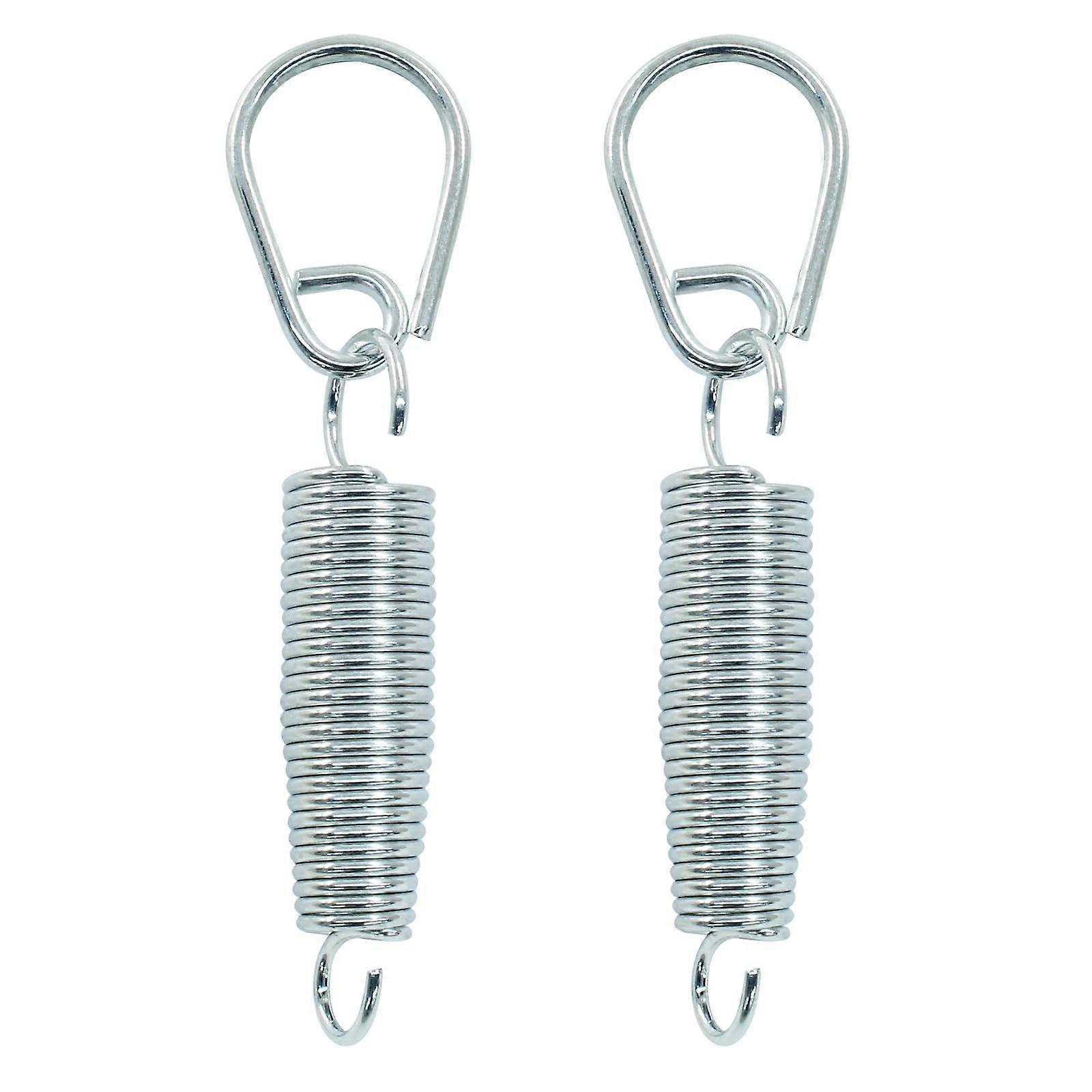 2pcs Stainless Steel Bass Drum Pedal Spring Replacement Kit with Hooks for Consistent Tension