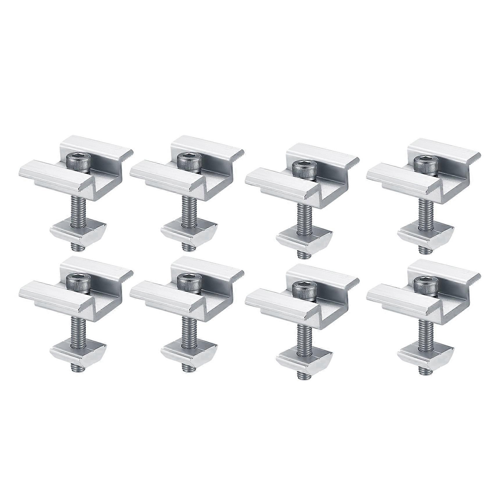 8Pack Solar Panel Mounting Brackets, Solar Panel End Clamps, Centre Clamps, for PV Solar Panel Solar Module 30mm