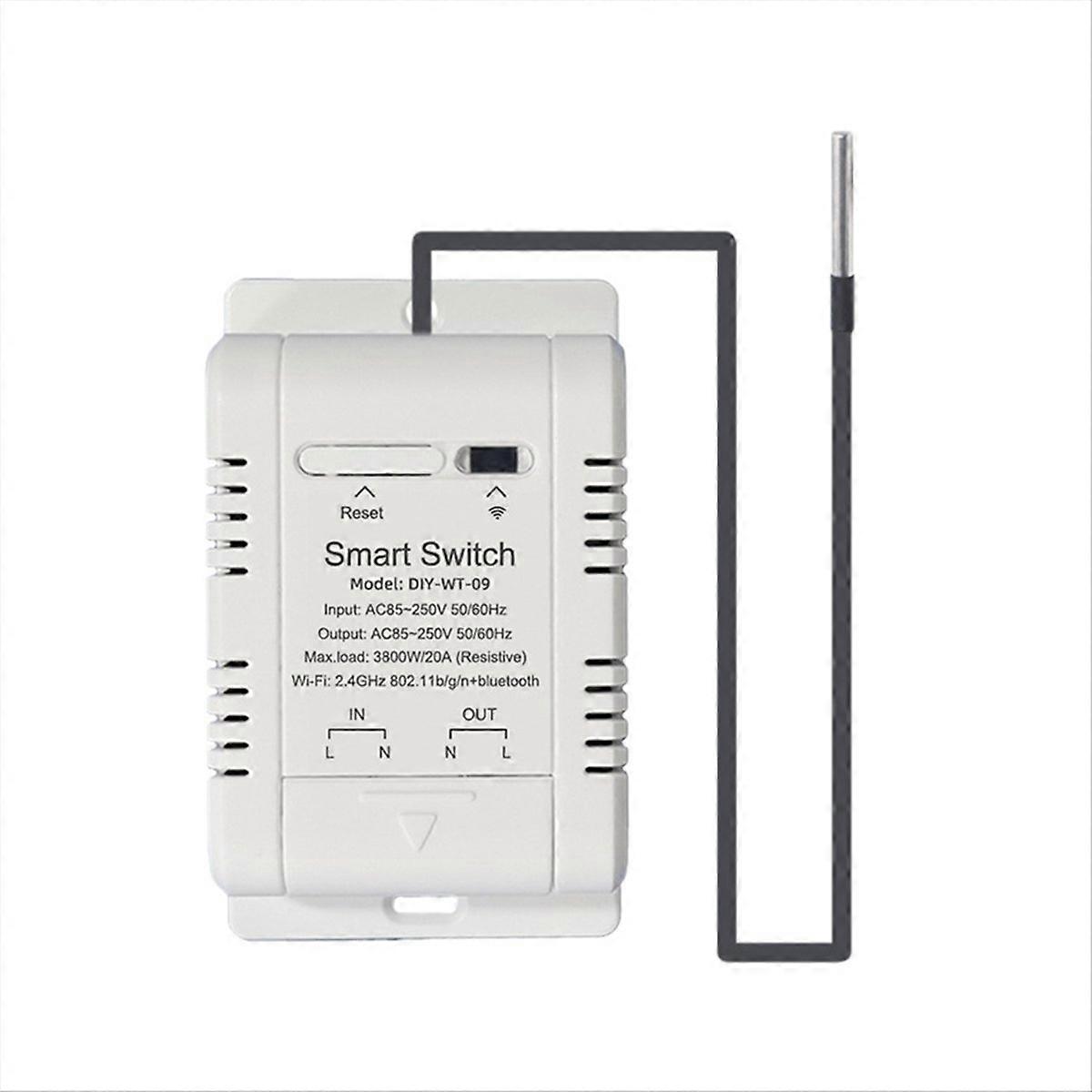  Smart Temperature Switch 20A with Temperature Sensor Support Remote Control for Fish Tank Greenhous