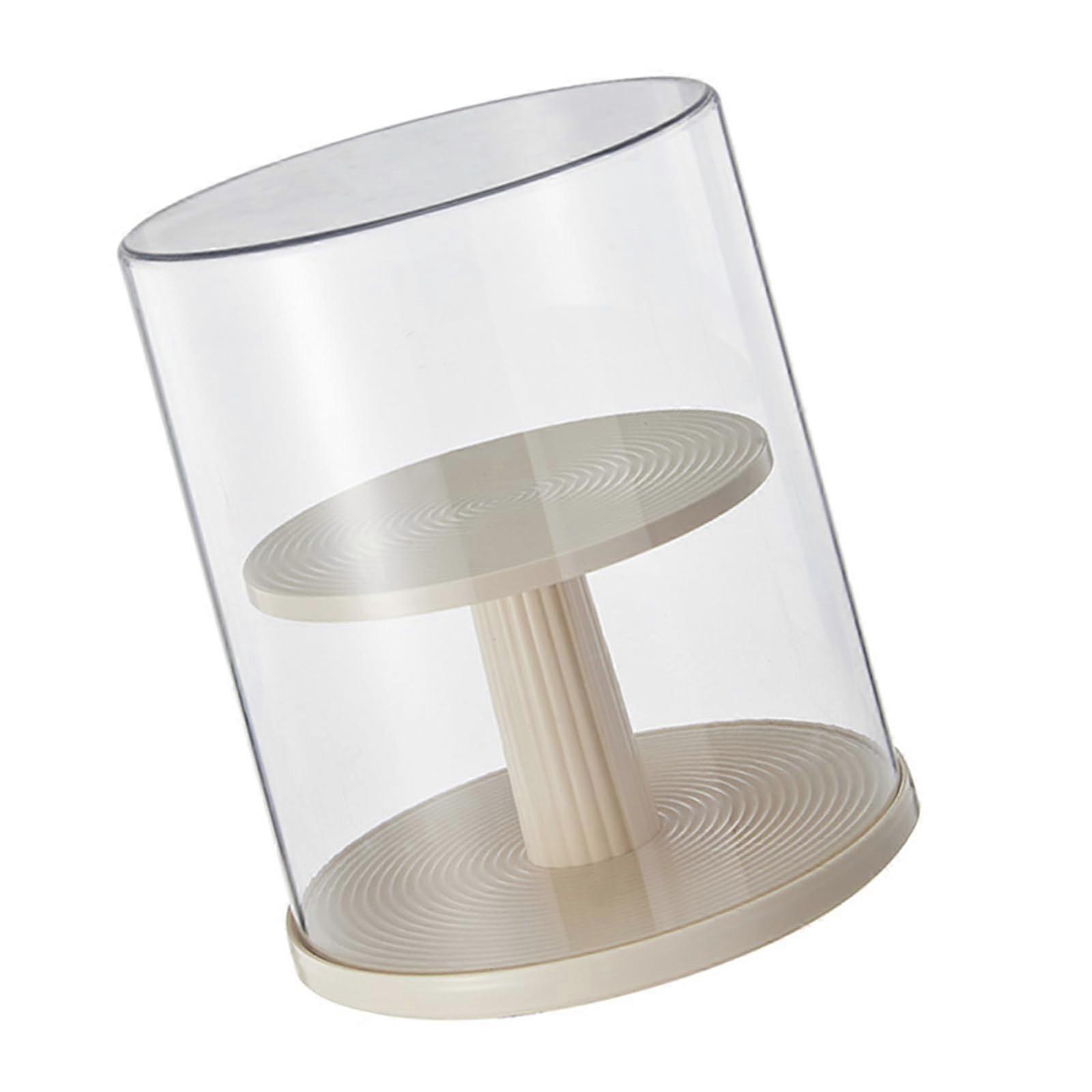 Rotating Action Figure Display Case with 360° View Dustproof Anime Figure Showcase Adjustable Shelf