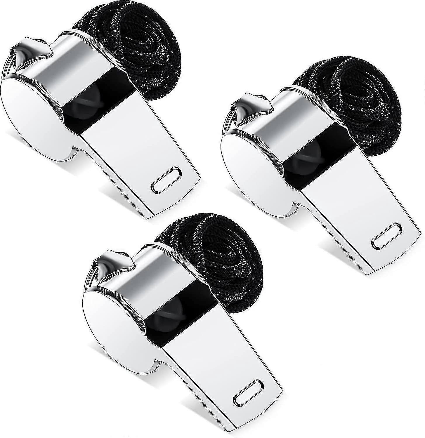 3 Pack Metal Sports With Lanyard Referee