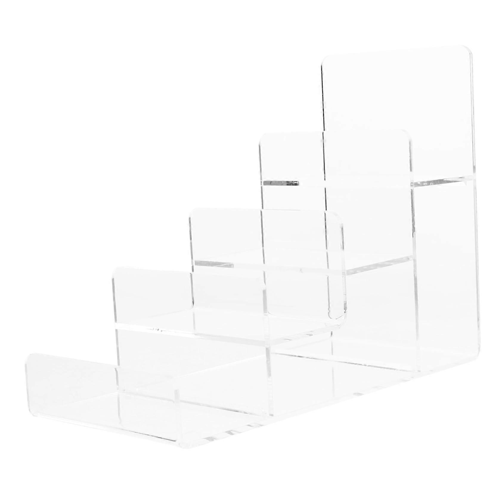 Four Tier Acrylic Handbag Display Stand Clear Purse Organizer Rack Space Saving Easy Access