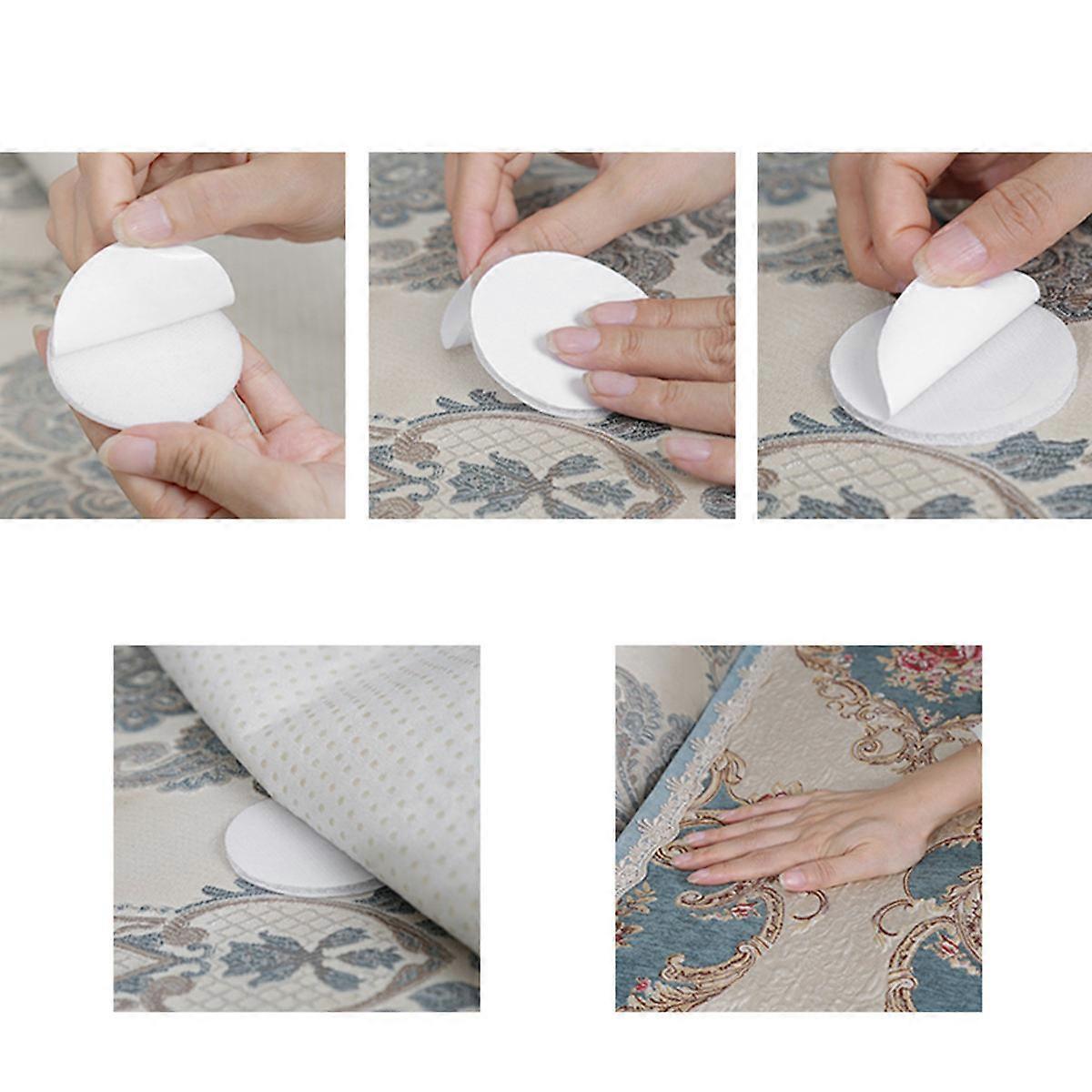 Bed Sheet Retainer Double-Sided Adhesive Fixer for Sofa Blanket 40Pcs White