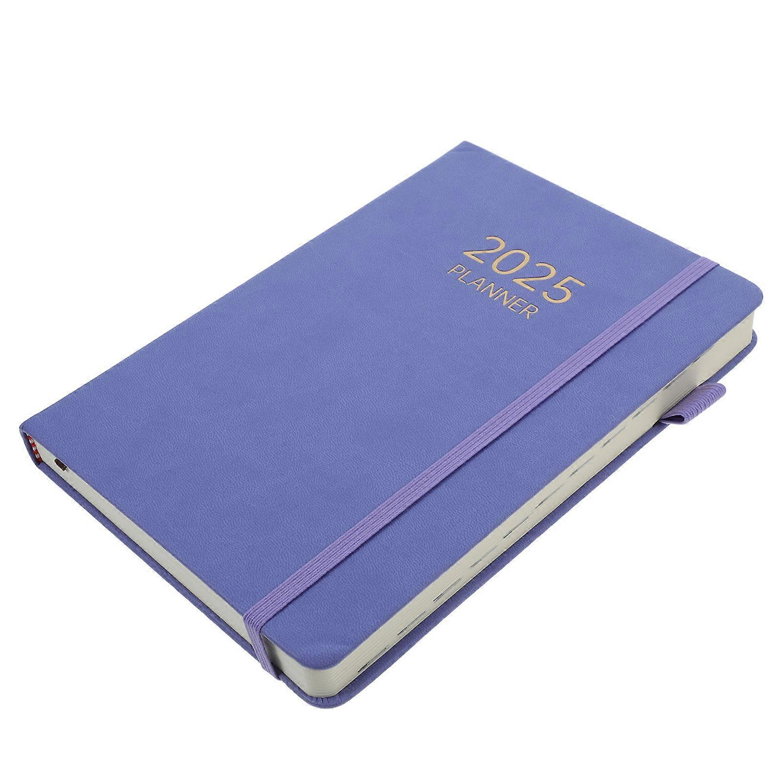 Multi-Function Note Notebook A5 Planner Organizer For Office Work Purple Simple Design 1Pcs