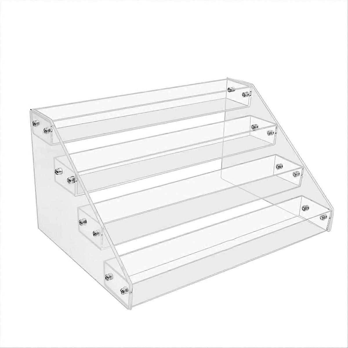 4Tier Clear Acrylic CD Holder Cascading CD Storage Rack,Display Rack