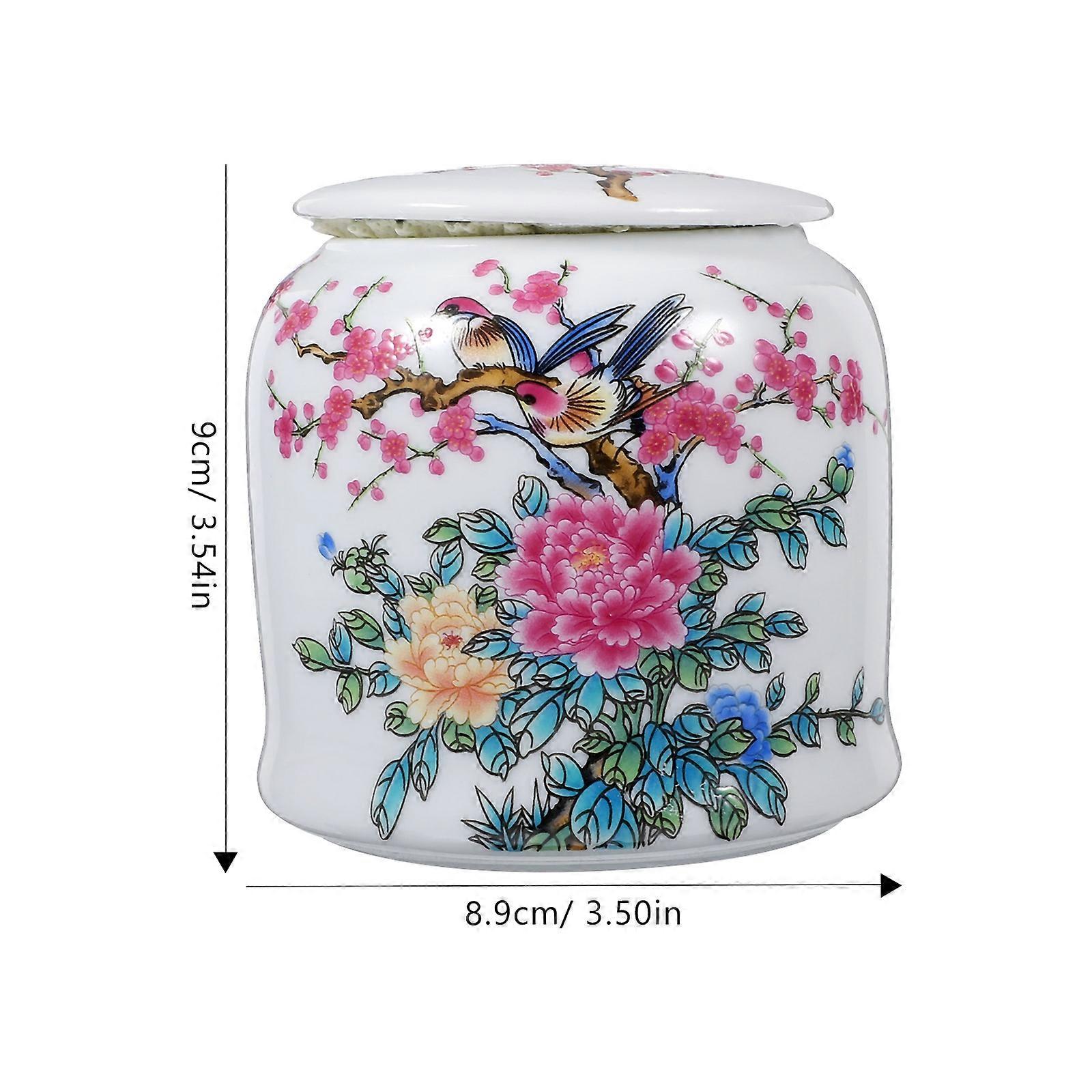 Loose Tea Storage Container Ceramic Tea Jar with Lid