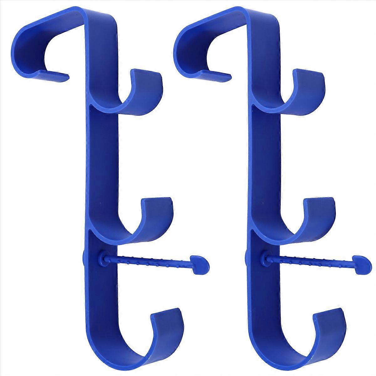 Adjustable Pool Leaf Skimmer Net Holder Ground Pools Pole Hanger Blue