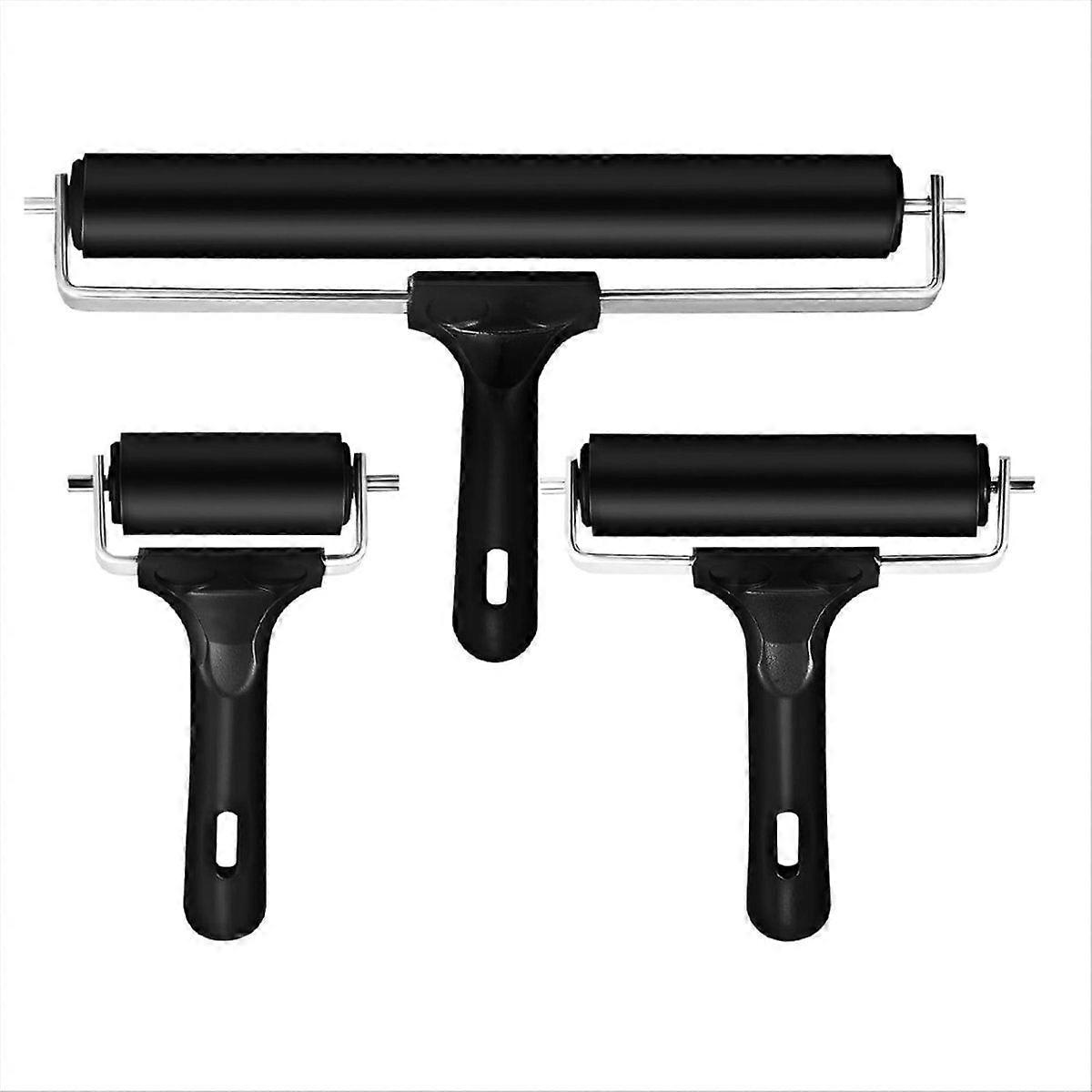 3pcs Drum Baler Reusable Brayers Art Printing Roller Brayers Reusable