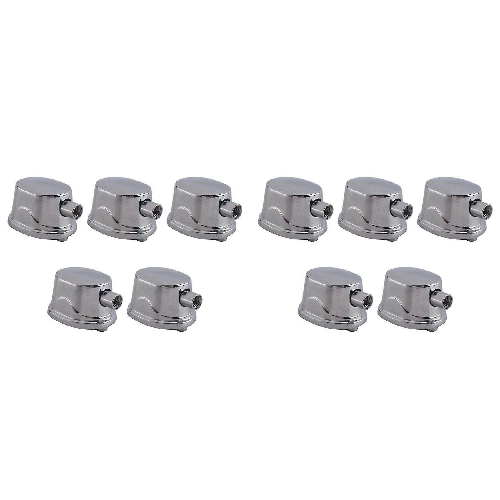 10PCS Silver Alloy Drum Kit Rectangular Claw Hook Lug Single End Drum Percussion Accessory Replacement Parts