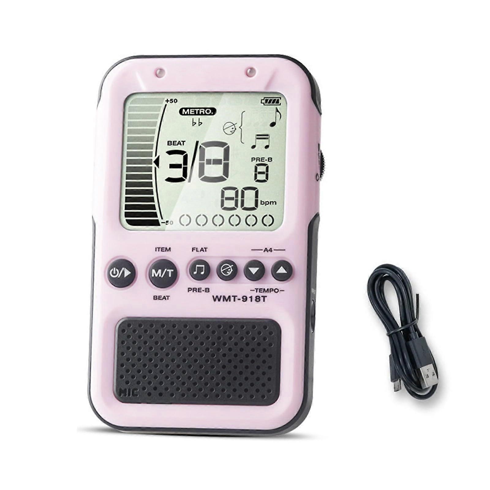 Rechargeable Digital Metronome Tuner for Piano Practice, Vibrating Quiet Design, Consistent ABS Texture