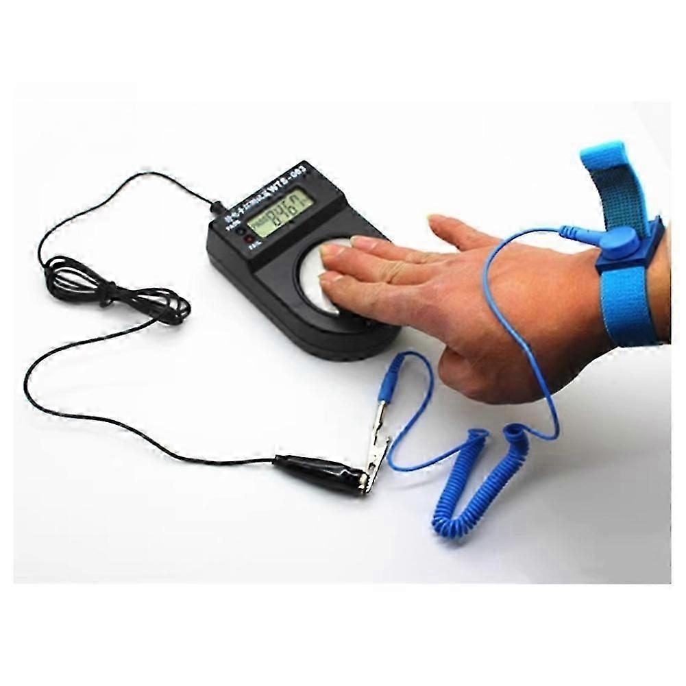 Digital Anti-Static Wrist Strap Tester, Detector Tester Electrostatic Ring Tester