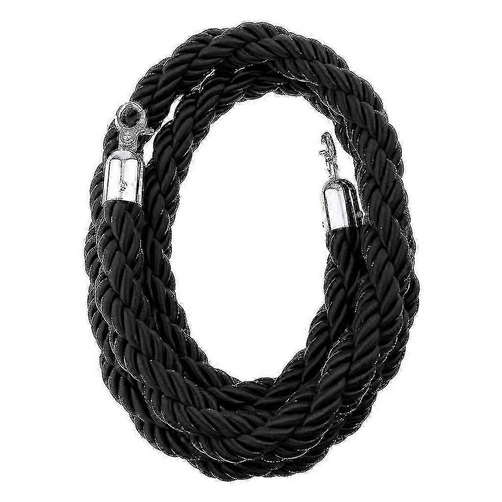 Barriärrep Crowd Control Stanchion Queue Twisted Rope med krokar