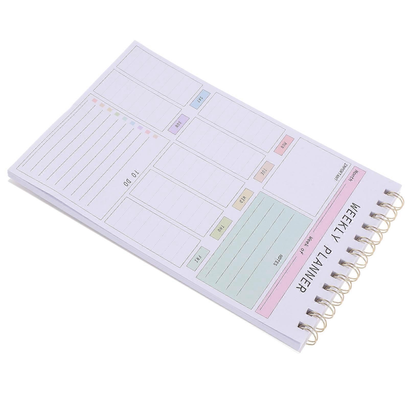 Weeks Planner Weekly Journal Planner for Office Tasks 3Pcs Pack