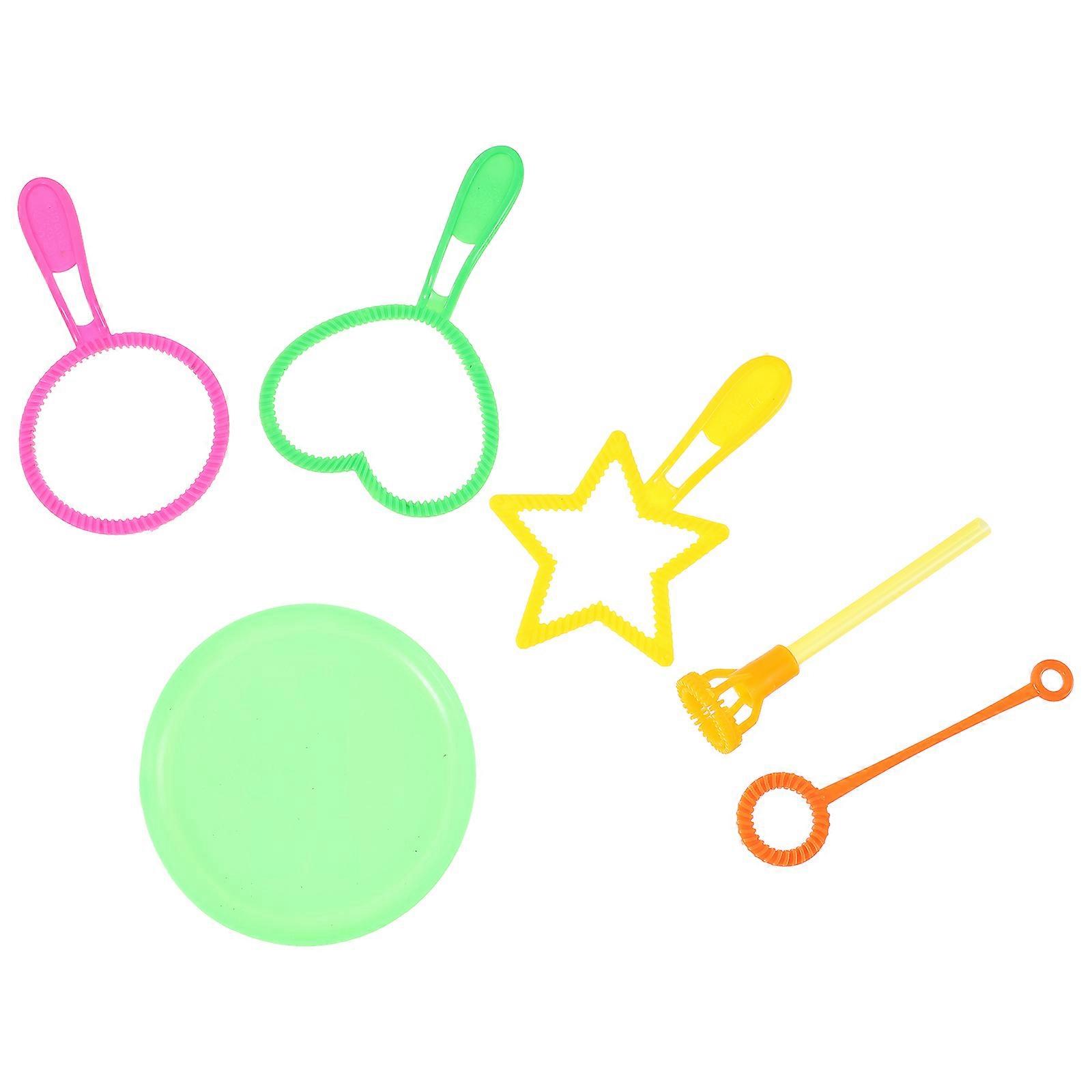 Bubble Wand Tool Bubble Fun Toys 6Pcs Set Assorted Color