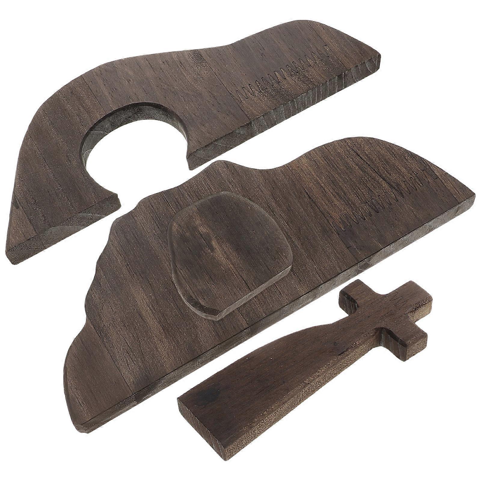 Wooden Easter Decorations Cross for Decor 1Set The Empty Tombs Easter Scene