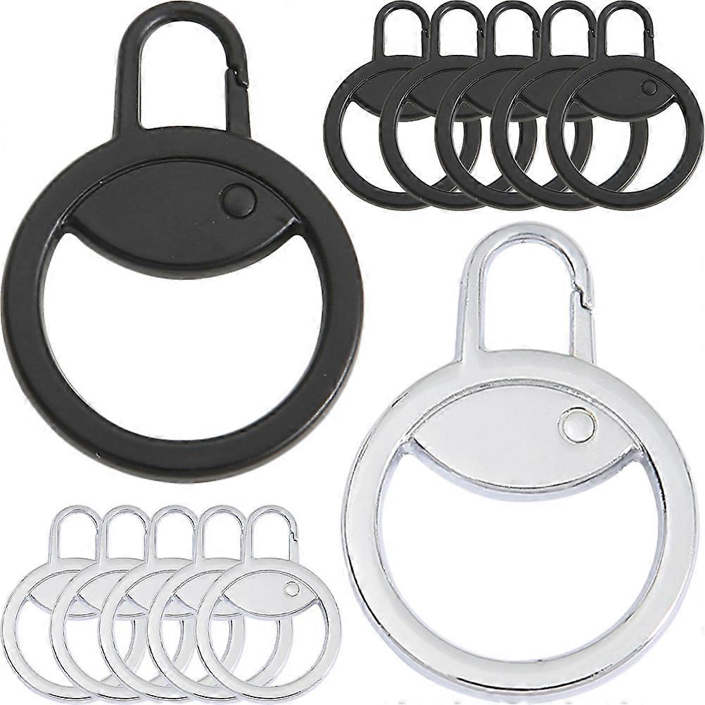 Durable Assorted Color Zipper Pull Metal Zipper Head Replacement 20Pcs