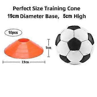 10er-Pack Fuball-Disc-Kegel, lange schijf-Kegel-sets, Spielfeldmarkierungen fr Agility-Training, Fuball, Kinder, Sport, Kegelmarkierungen 19 cm x 