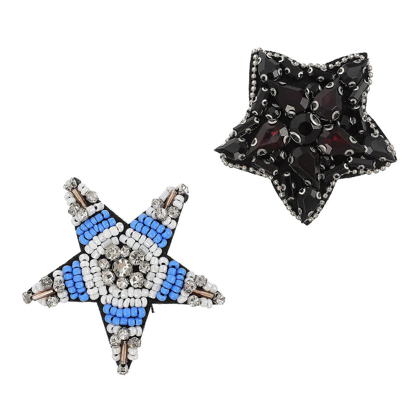Water Drill Clothing Accessory for Sewing Decor 2Pcs DIY Rhinestone Patch