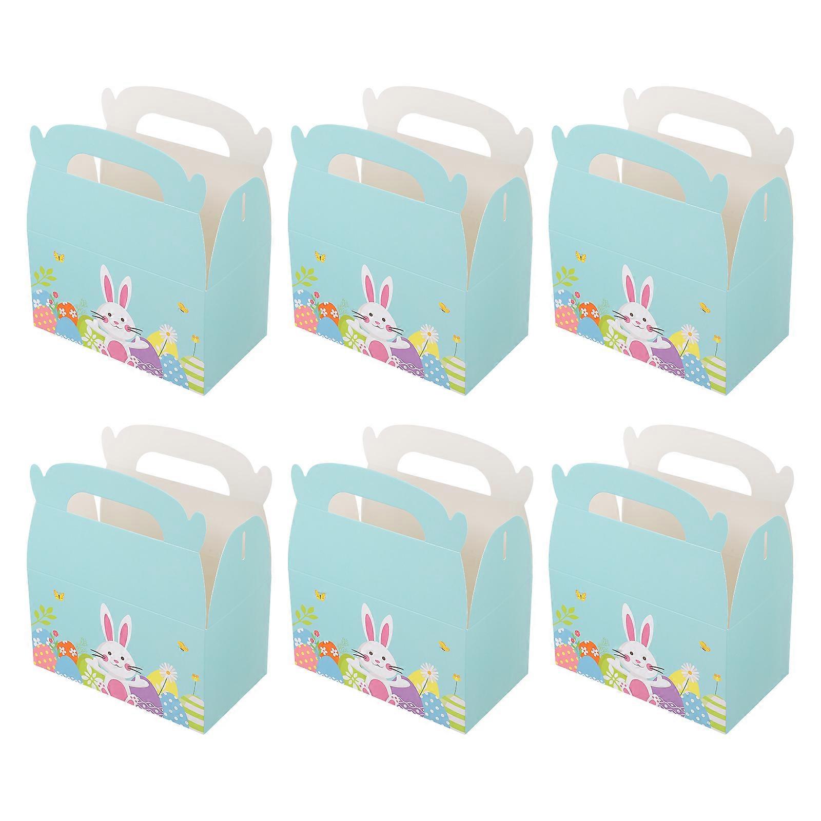 Lovely Rabbit Candy Box for Storage 6Pcs Easter Candy Wrapping Boxes