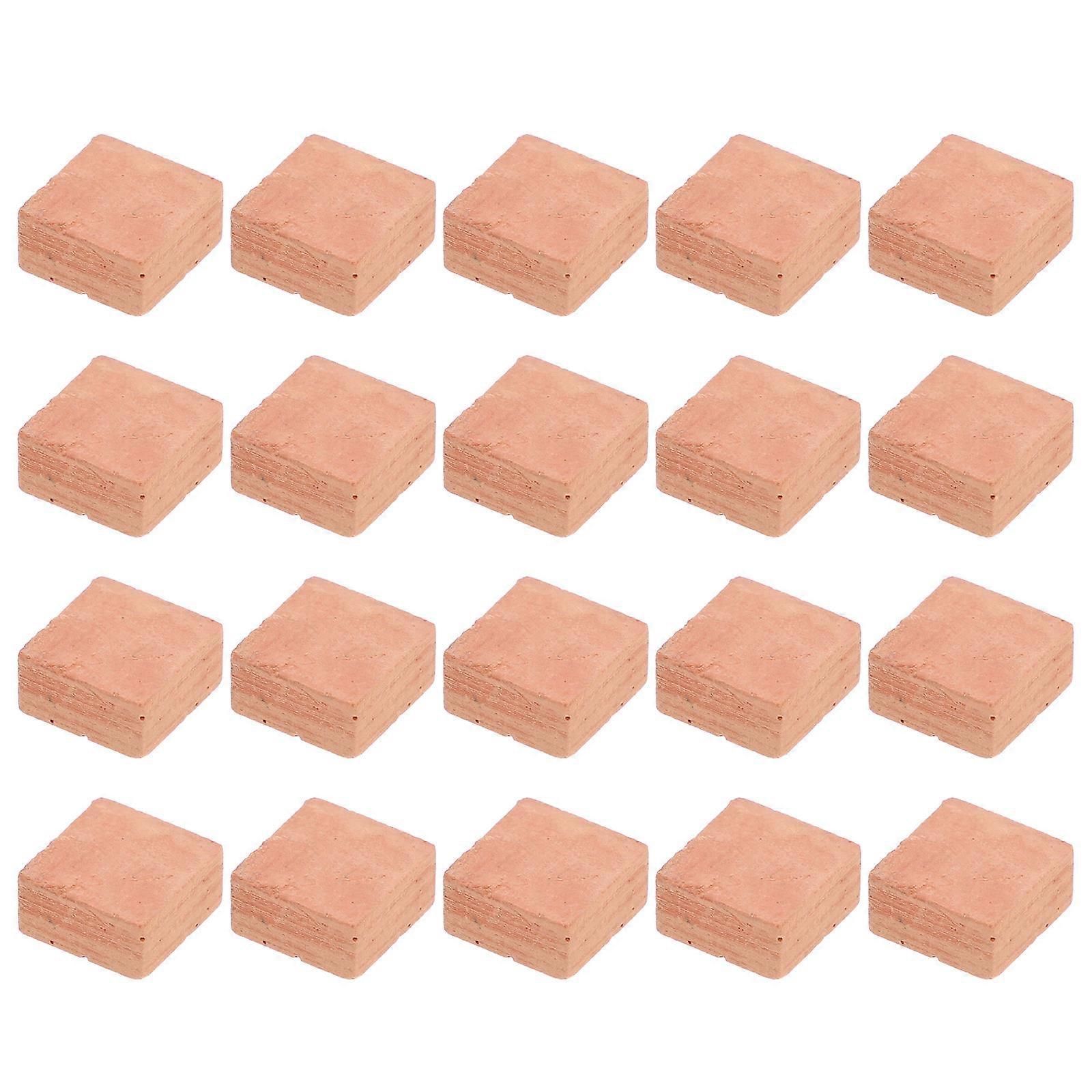 Miniature Bricks Pottery Clay Models for DIY Use 20Pcs Micro Landscape Brick