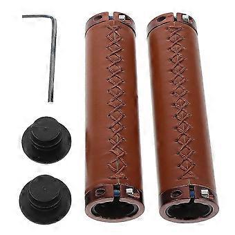 2 stuks vintage ergonomische antislip PU-stuurgrepen voor mountainbike fietsonderdelen