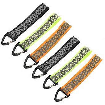 6pcs Reflective Strips: Reflective Keychains, High Visibility Safety Reflectors Keyring Tags for Backpack, Sports, Night Running, Cycling Gear