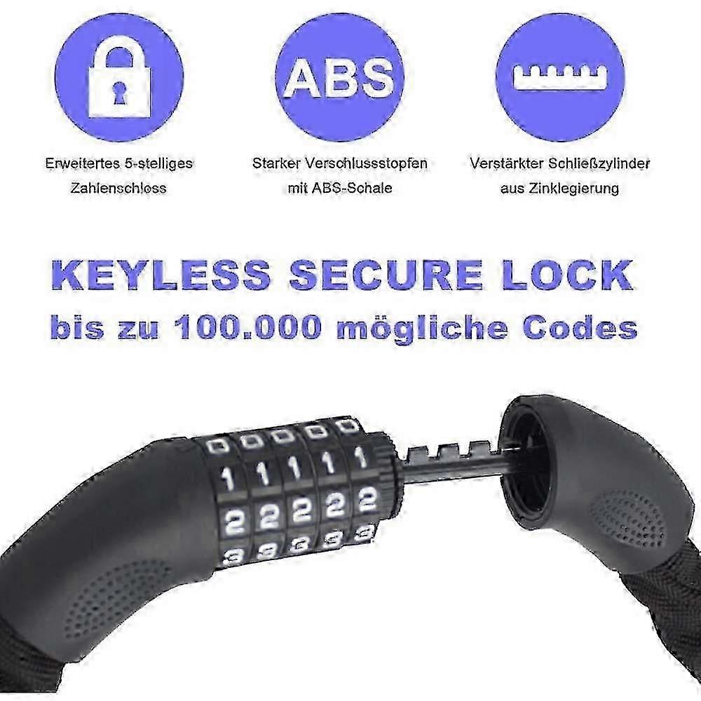 Bicycle Lock High-Security Black Bike Lock