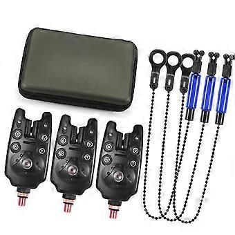 Fishing Alarm Fishing Bite Alarms and Chain Alert Swingers Set LED Indicator Alert Fishing Swingers with Bo Bite Alarms