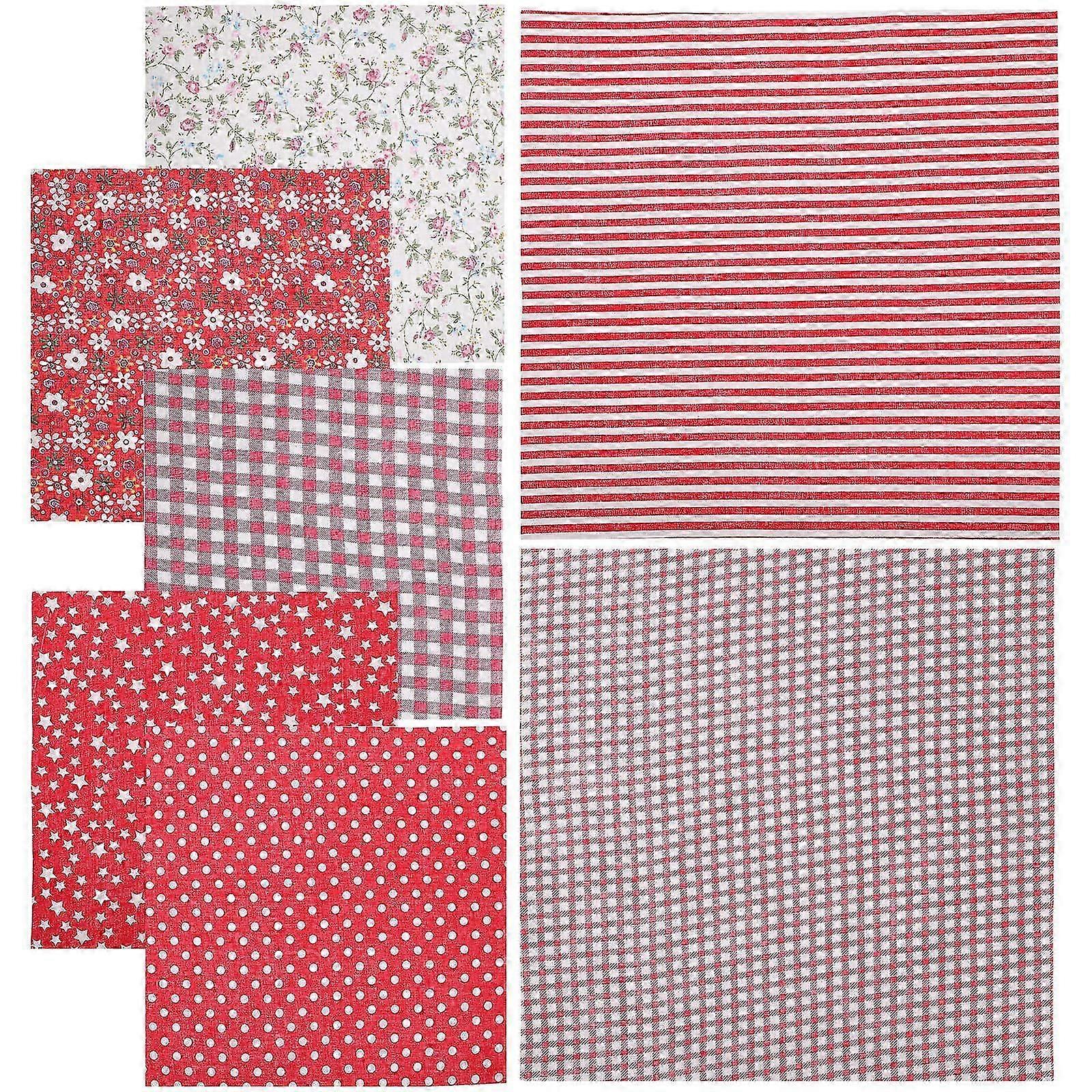 7Pcs Printed Cotton DIY Fabric for Creative Sewing and Handmade Patchwork