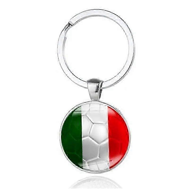 Art Attack Italian Flag Soccer Keychain (Silver)