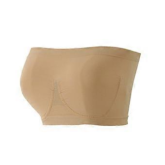 Ladies Large Size Seamless Strapless Bra Wrap Chest Green Color Visual Effect of Small Chest Large Chest Soft